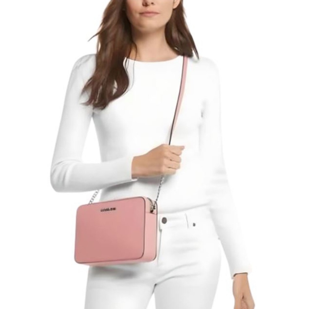 Michael Kors Jet Set Item Large East West Zip Crossbody Leather Primrose 
NWT - Picture 4 of 4
